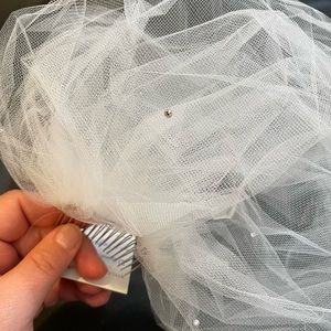 Brand New Bird Cage Tulle Veil with Rhinestone Embellishment